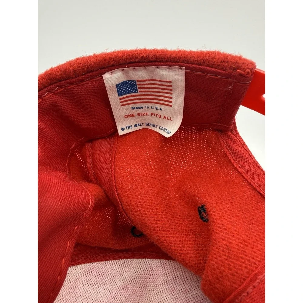 Vintage Mickey Mouse Wool Hat Red Purple The‎ Walt Disney USA Made Snapback